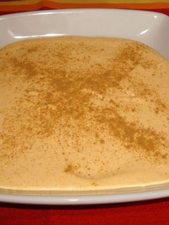 Una foto de Crema fría de calabaza y mango