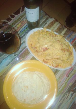 Una foto de Tacos de maíz con salteado de pollo