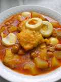 Potaje de garbanzo con bacalao de cuaresma