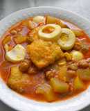 Potaje de garbanzo con bacalao de cuaresma