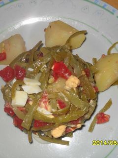 Una foto de Ensalada de judías verdes