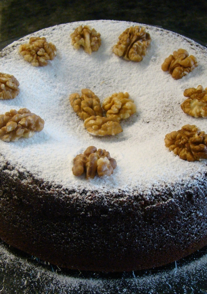 Una foto de Pastel de chocolate delicioso