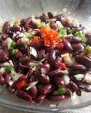 Ensalada de alubias rojas con trampó