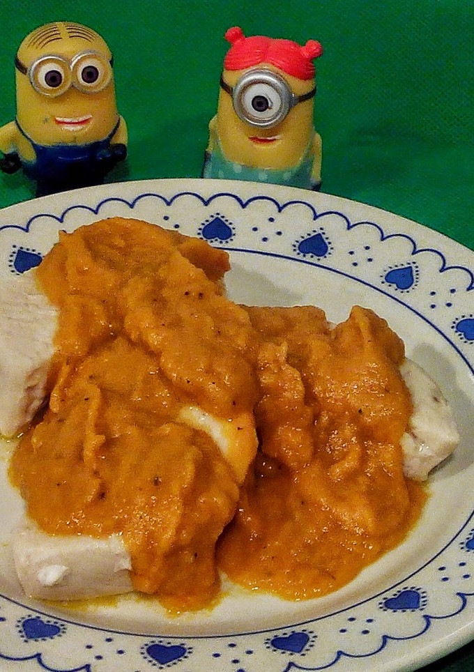 Una foto de Solomillo de pavo en salsa de zanahoria