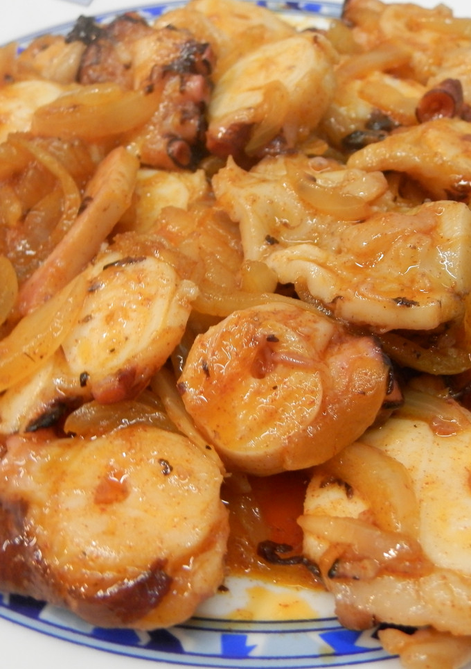 Una foto de Pulpo encebollado