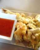 Tempura de langostinos y verduras