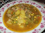 Una foto de carbonada con arroz