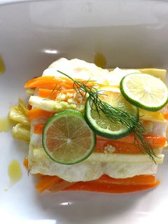 Una foto de Filete de chillo al papillote