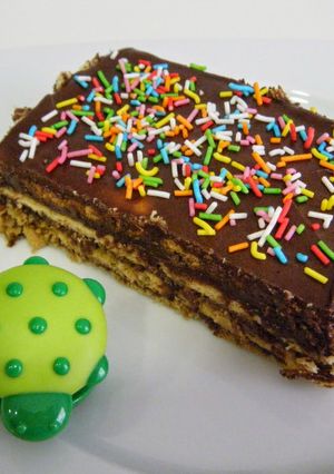 Una foto de Tarta de chocolate y galletas