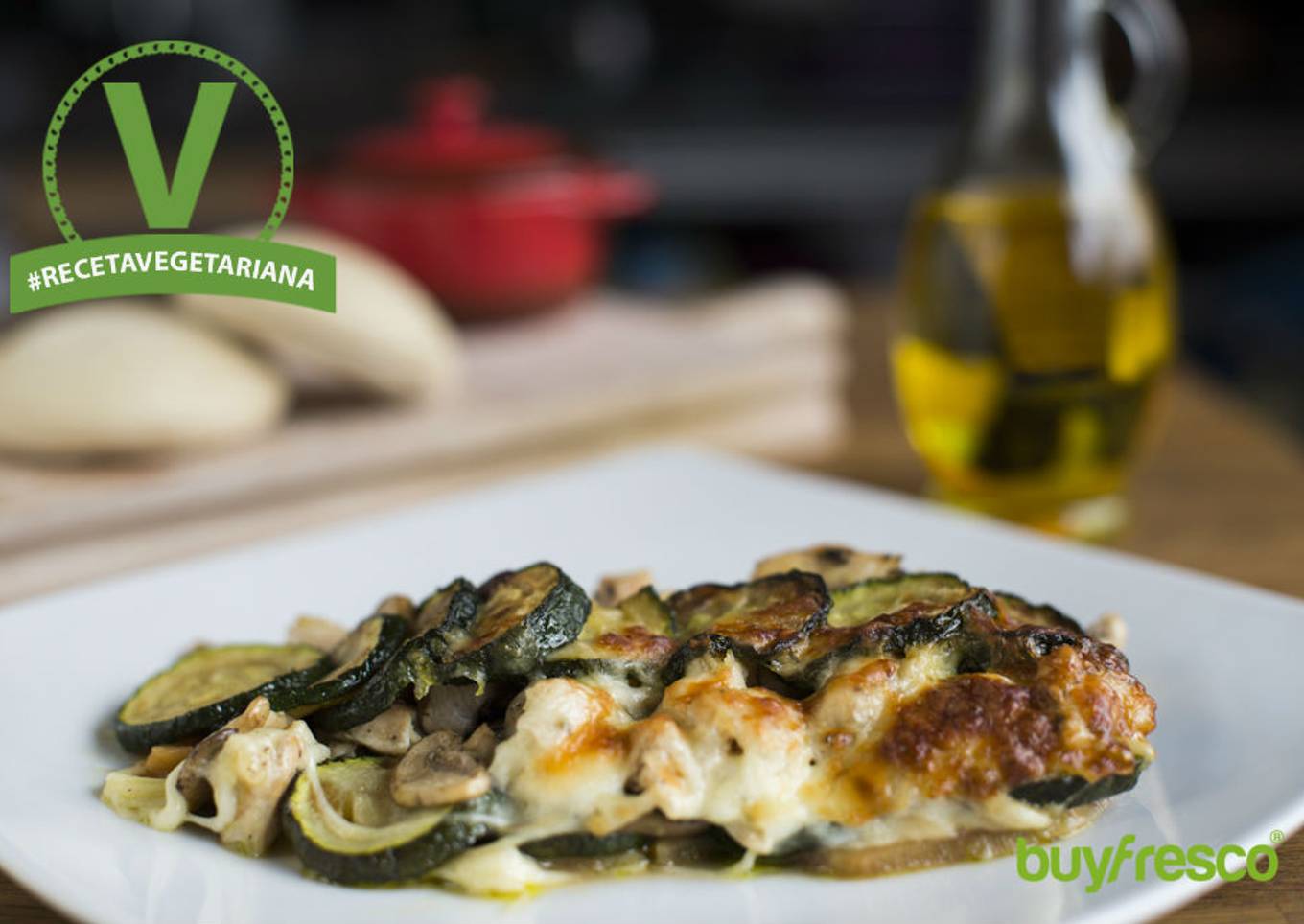 Lasaña de verduras y mozzarella