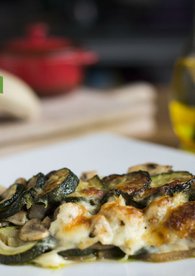 Una foto de Lasaña de verduras y mozzarella