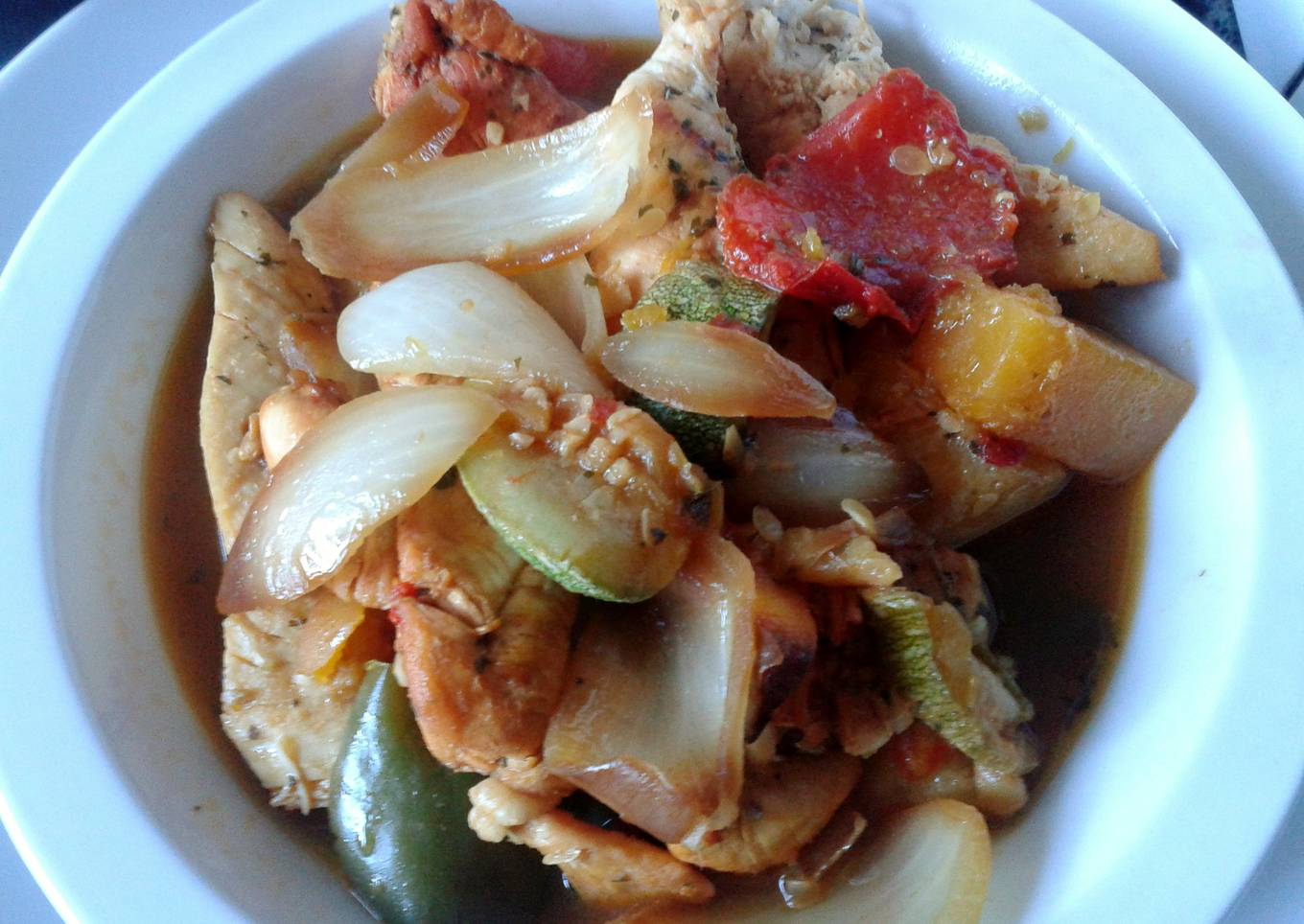 Cazuela de pollo con calabaza