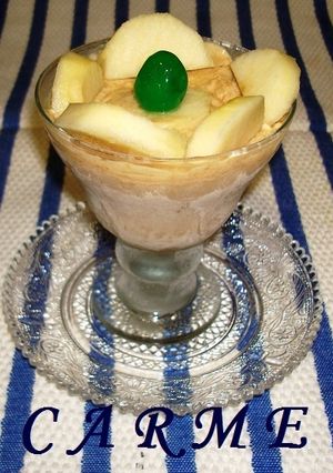 Una foto de Mousse de pera al caramelo