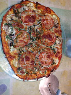 Una foto de Pizza vegetal