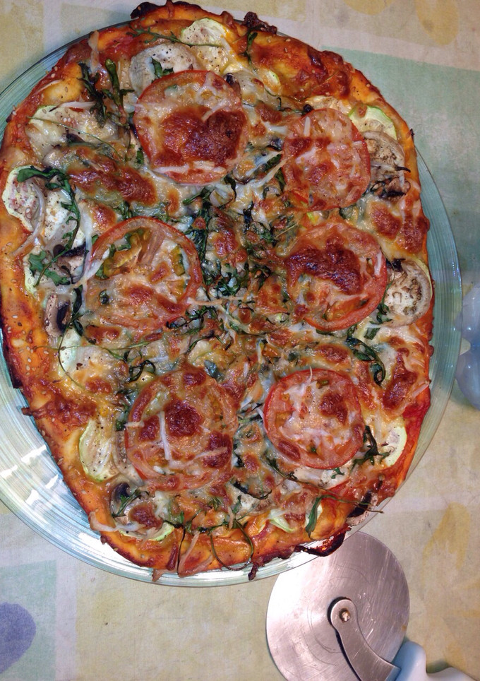 Una foto de Pizza vegetal