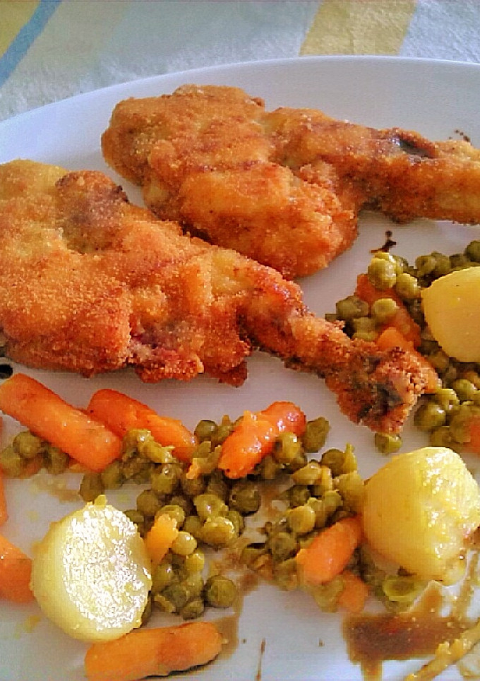 Una foto de Chuletas de cordero a la Villeroy