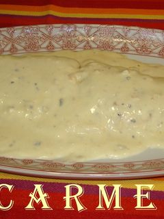 Una foto de Supremas de salmón a la crema roquefort