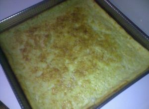 Una foto de Fainá de queso uruguayo