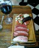 Colita de cuadril o pollo de res a la parrilla