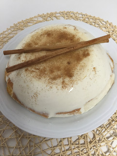 Una foto de Tarta de cuajada con miel y Baileys de chocolate belga