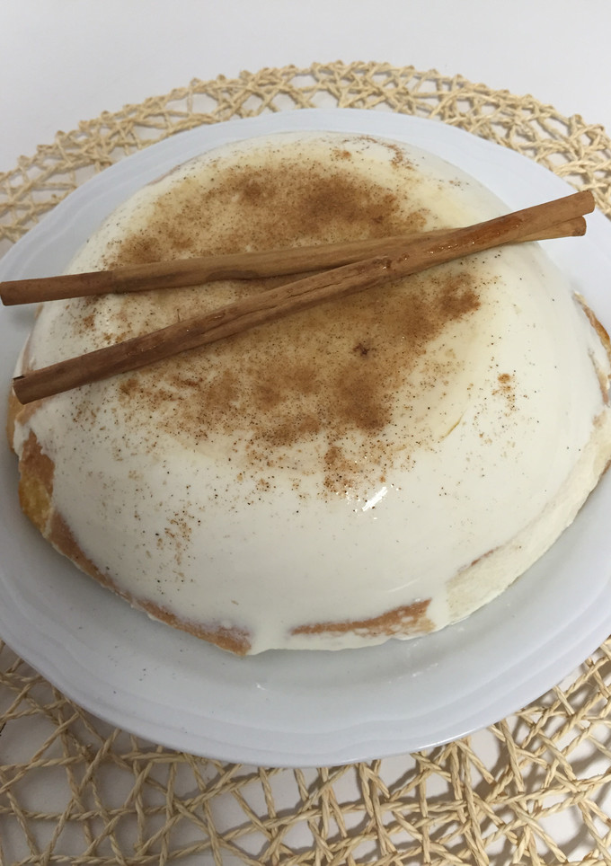 Una foto de Tarta de cuajada con miel y Baileys de chocolate belga