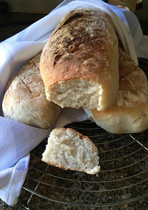 Una foto de Pan tipo ciabatta