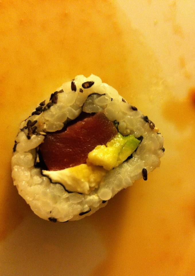Rollo de atún tipo Sushi Receta de tafo- Cookpad