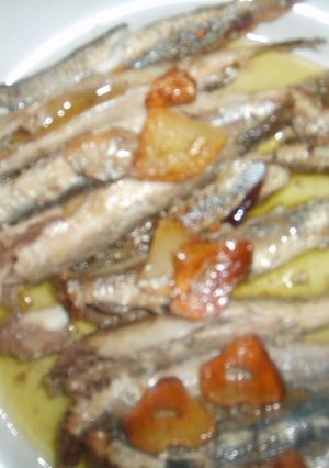 Una foto de Anchoas (boquerones) a la donostiarra