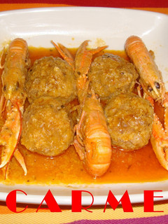 Una foto de Albóndigas con cigalas