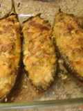 Berenjenas rellenas de jamón y gambas