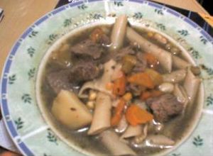 Una foto de Sopa de minestrón peruana