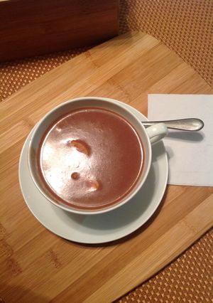 Una foto de Habichuelas Dulces Saludables en crema de coco y almendras