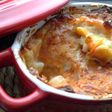Gratinado de boniato con zanahorias y queso azul