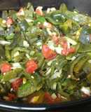 Rajas de chiles cuaresmeños