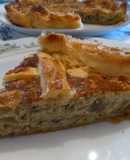 Quiché de chapiñones con cebolla