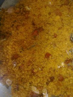Una foto de Migas con pan de pueblo y chorizo dulce
