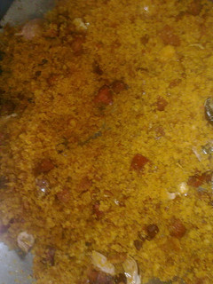 Una foto de Migas con pan de pueblo y chorizo dulce