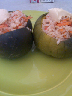 Una foto de zapallitos rellenos light