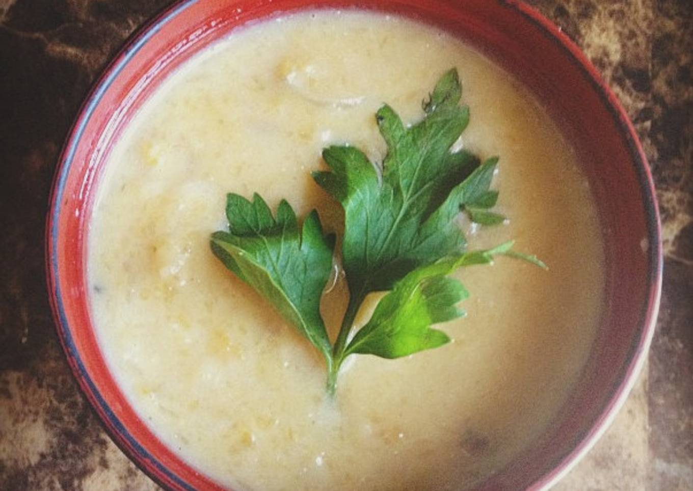 Sopa de calabaza y manzana
