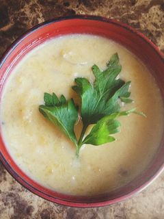 Una foto de Sopa de calabaza y manzana