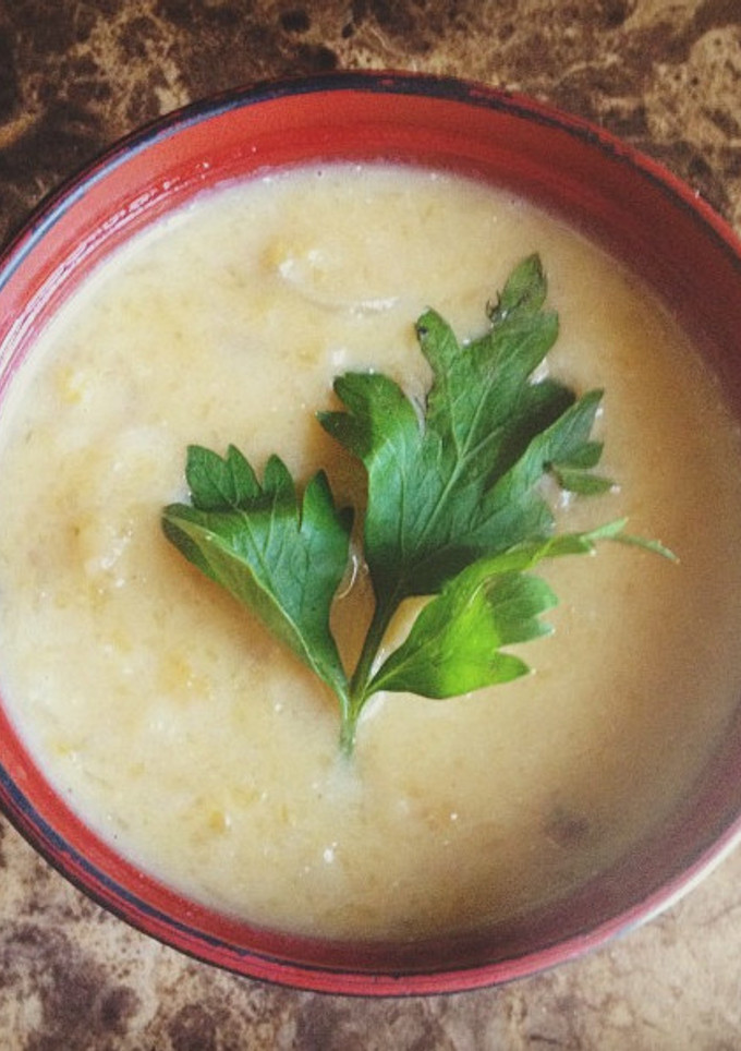 Una foto de Sopa de calabaza y manzana