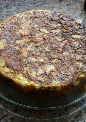 Una foto de Tortilla de ropa vieja