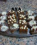 Cuadraditos bombón de chocolate y dulce de leche