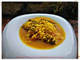 Arroz caldoso con marisco y verduras