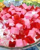 Gelatina de fresas con crema