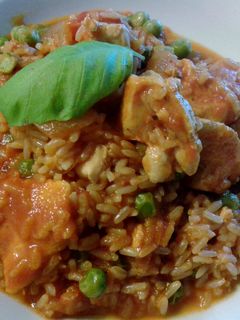 Una foto de Arroz con pollo paso a paso de cuchara