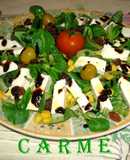 Ensalada montañesa con queso fresco
