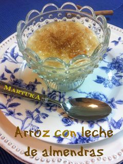 Una foto de Arroz con leche de almendras