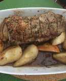 Carré "arrosto" con peras
