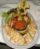 Ensalada tibia de pollo y vegetales